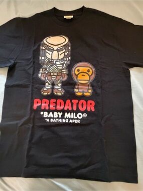 A Bathing Ape Black 'Predator Baby Milo' Graphic Tee